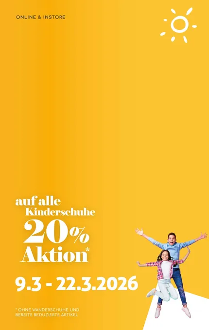 20% auf alle Kinderschuhe