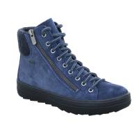 LEGERO Mid Cut Sneaker Jeansblau Leder mit Gore-Tex Membrane