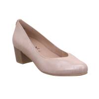 CAPRICE Comfort-Pumps Taupe Leder mit Wechselfussbett