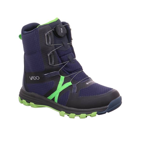 Bild 1 - VADO Jungen- Snowboot Membran Blau Textil Winter-Sneaker high