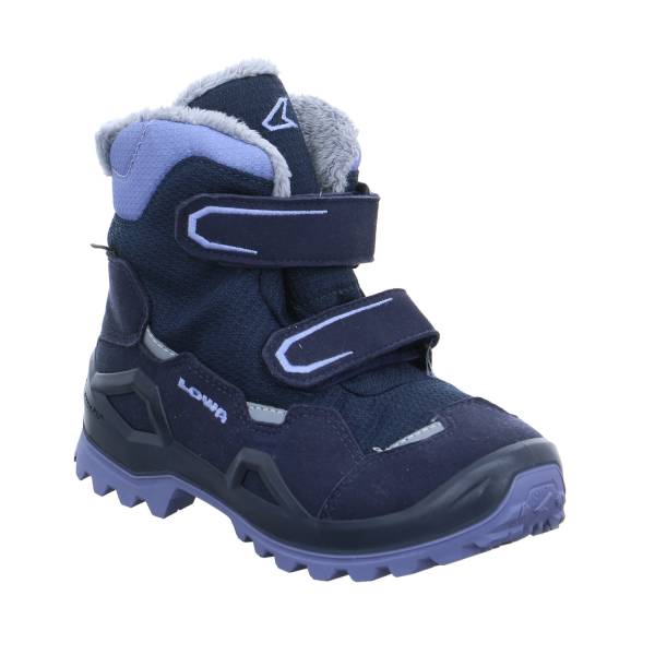 Bild 1 - LOWA Mädchen-Snowboot Membrane Dunkelblau Synthetik Winterstiefel Mädchen