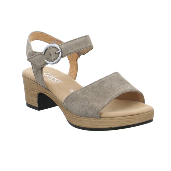 Bild 1 - GABOR Sandalette Taupe Leder