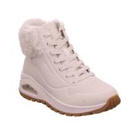 SKECHERS Mid Cut Sneaker Offwhite Lederimitat