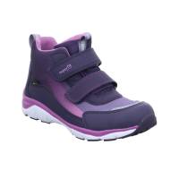 SUPERFIT Kleinkinder-Halbschuh Klett Dunkelrot Textil Sneaker high