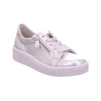 GABOR Sneaker Silber Leder mit Wechselfussbett