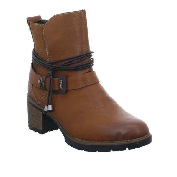 Bild 1 - RIEKER Stiefelette Cognac Lederimitat Wechselfussbett