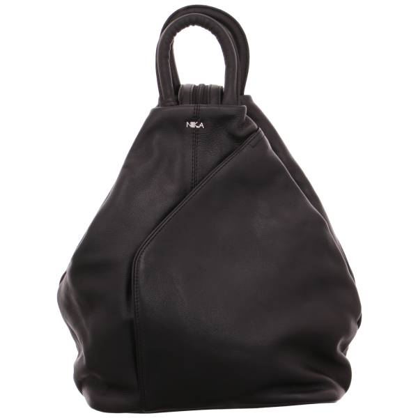 Bild 1 - NIKA Rucksack gross Schwarz Leder