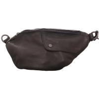 BEAR DESIGN Gürteltasche / Bodybag Schwarz Leder