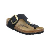 BIRKENSTOCK Bio-Zehentrenner Schwarz Leder