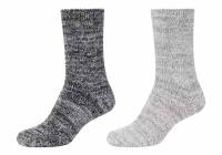 CAMANO Freizeitsocken Schwarz Textil Socken flauschig 2-ER Pack