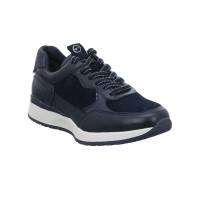 TAMARIS Comfort-Sneaker Blau Leder mit Wechselfussbett