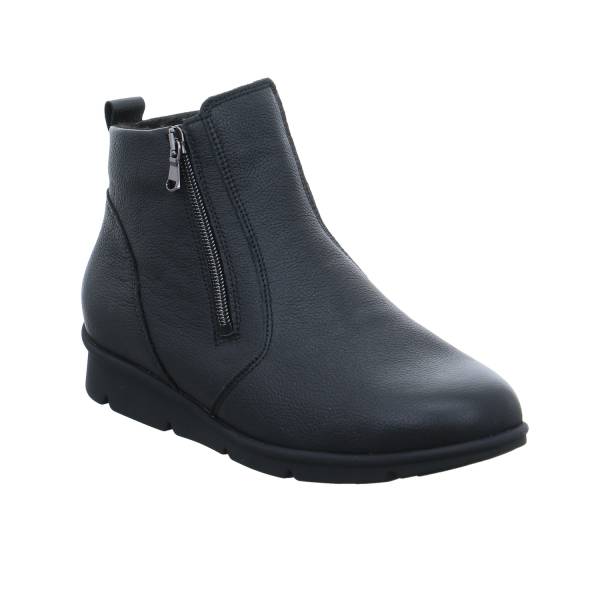 Bild 1 - WALDLÄUFER Comfort-Stiefelette Schwarz Leder mit Wechselfussbett