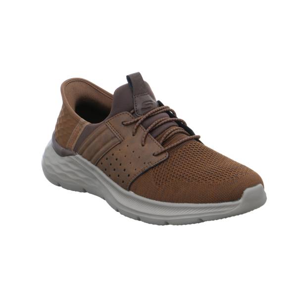 Bild 1 - SKECHERS Halbschuhe Sneaker Stoff Braun Synthetik