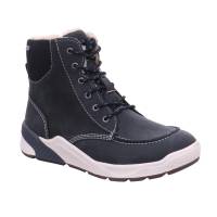 LURCHI Jungen-Winter-Bottine Dunkelblau Leder Boot