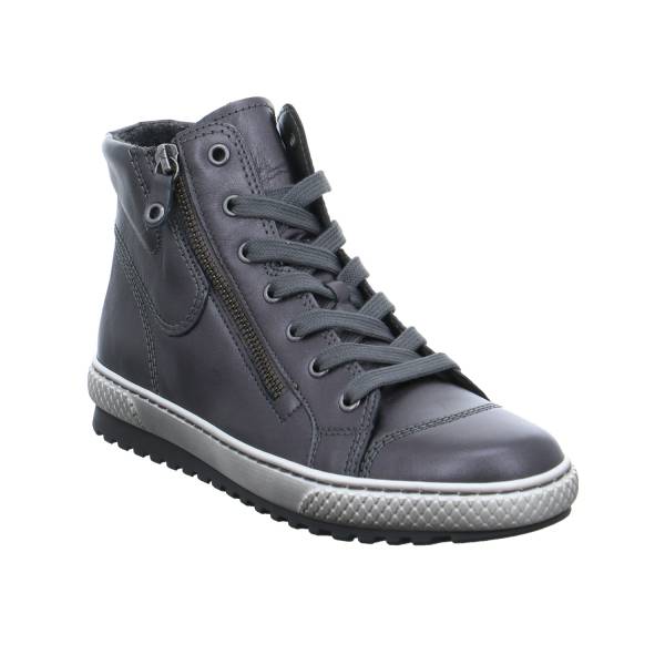 Bild 1 - GABOR Mid Cut Sneaker Altsilber Leder mit Wechselfussbett