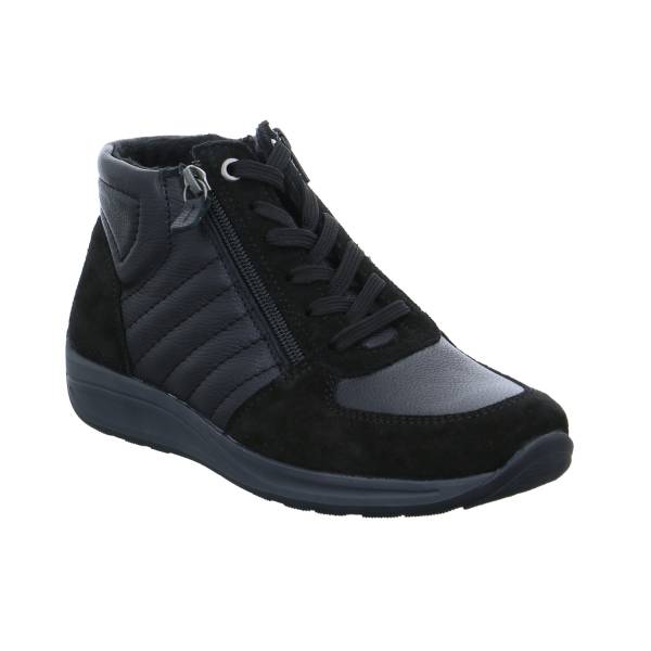 Bild 1 - VAN DER LAAN Comfort-Mid Cut Sneaker Schwarz Leder mit 2RV