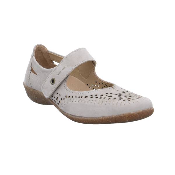 Bild 1 - VAN DER LAAN Comfort-Ballerina Beige Leder