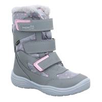 SUPERFIT Mädchen-Snowboot Membrane Silber Textil Winterstiefel