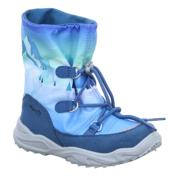 Bild 1 - SUPERFIT Kinder-Snowboot Blau Textil Baby-Winterstiefel