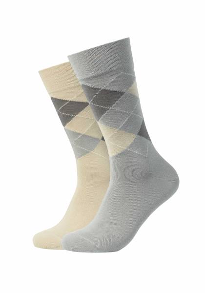 Bild 1 - CAMANO Freizeitsocken Hellgrau Textil 2-ER Pack