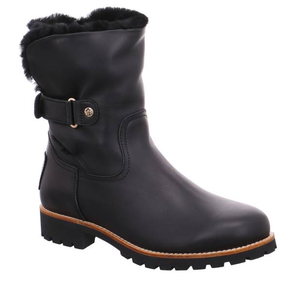 Bild 1 - PANAMA JACK Boot Schwarz Leder mit Lammfell-Futter