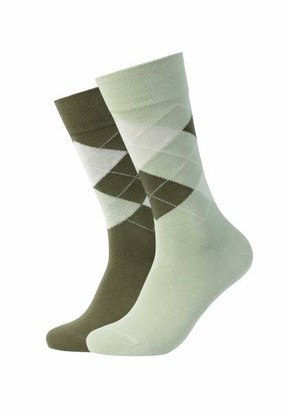 Bild 1 - CAMANO Freizeitsocken Olive Textil 2-ER Pack