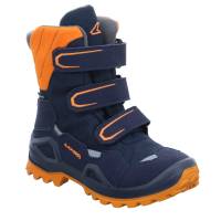 LOWA Jungen- Snowboot Membran Dunkelblau Textil Winterstiefel