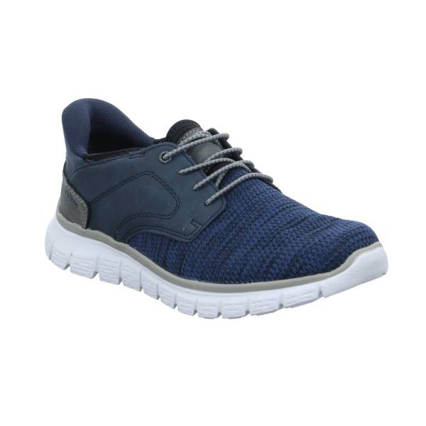 Bild 1 - RIEKER Halbschuhe Sneaker Stoff Blau Lederimitat