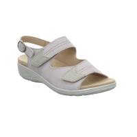 VAN DER LAAN Comfort-Sandalette Beige Leder