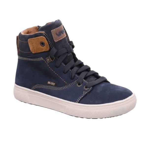 Bild 1 - VADO Jungen-Winter-Bottine Blau Leder Winter-Sneaker high