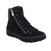 LEGERO Mid Cut Sneaker Schwarz Leder mit Gore-Tex Membrane