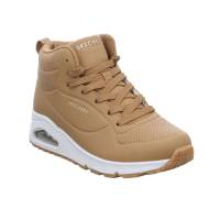 SKECHERS Mid Cut Sneaker Cognac Lederimitat Vegan