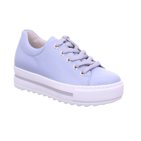 Bild 1 - GABOR Comfort-Sneaker Hellblau Leder mit Wechselfussbett