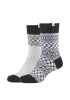 SKECHERS Freizeitsocken Anthrazit Textil softtouch 2-ER Pack