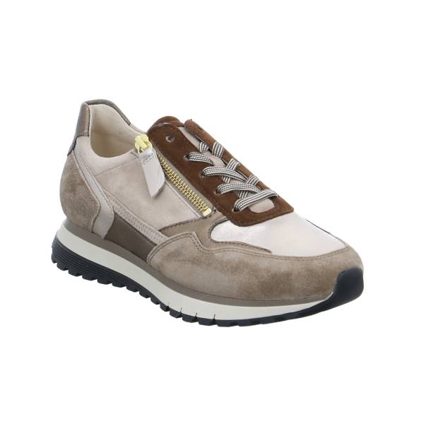 Bild 1 - GABOR Comfort-Sneaker Beige Leder mit Wechselfussbett