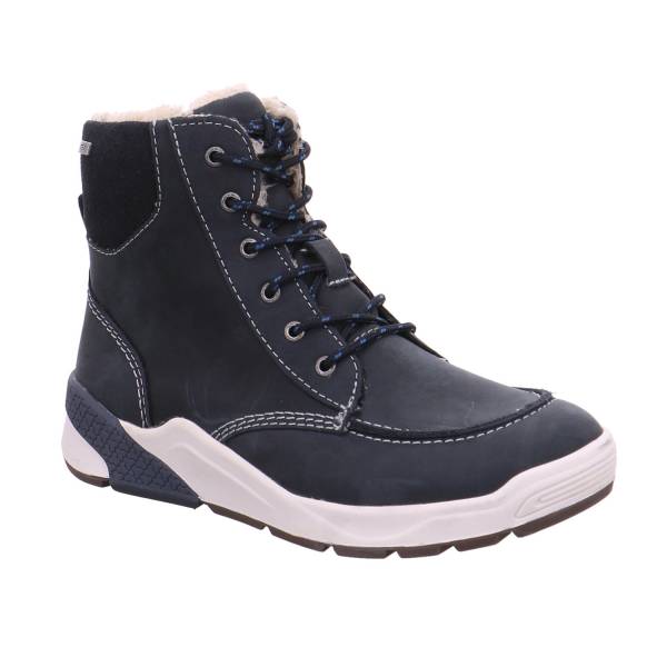 Bild 1 - LURCHI Jungen-Winter-Bottine Dunkelblau Leder Boot