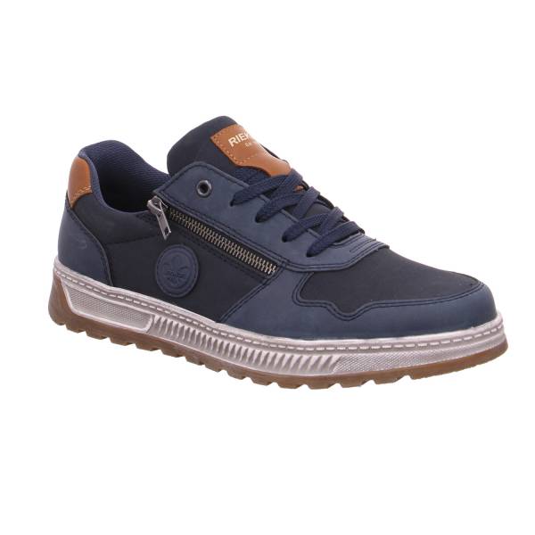 Bild 1 - RIEKER Halbschuhe Sneaker Blau Leder