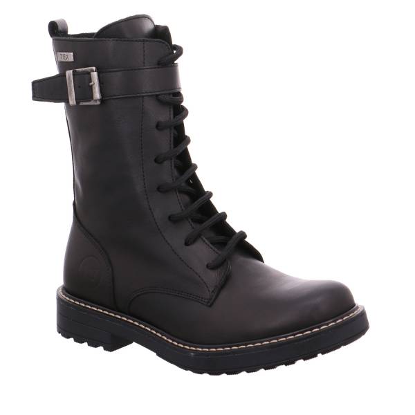 Bild 1 - SCHUHENGEL Mädchen-Winter-Bottine Schwarz Leder Stiefelette