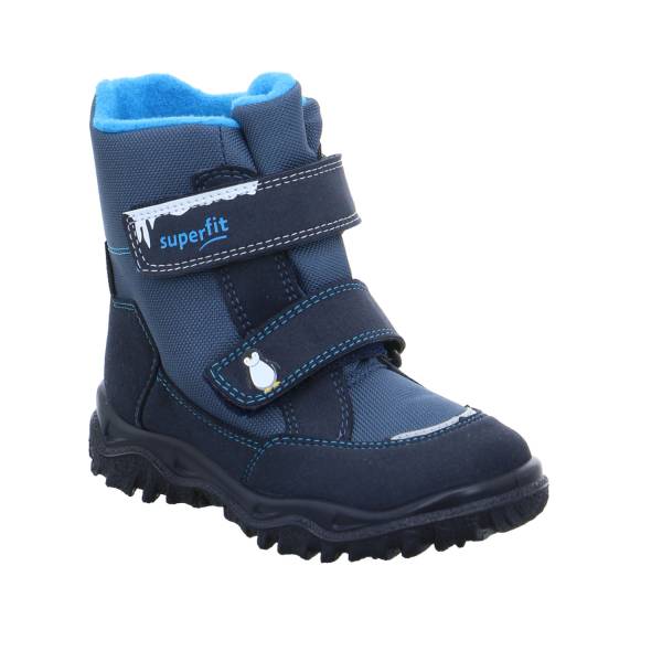 Bild 1 - SUPERFIT Kleinkinder-Snowboot Membran Blau Textil Winterstiefel Unisex