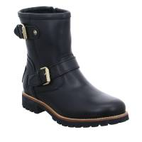 PANAMA JACK Boot Schwarz Leder mit Lammfell - Innenfutter