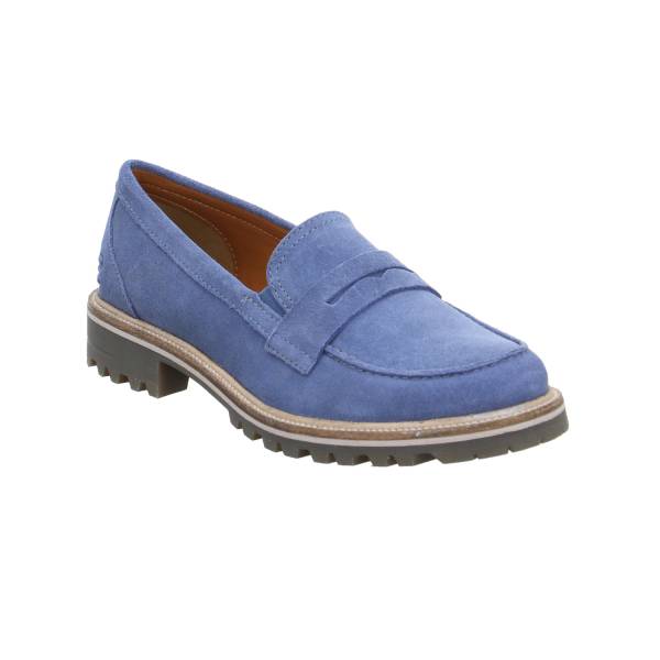 Bild 1 - BAGATT Slipper Jeansblau Leder mit Lederfutter