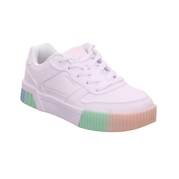 Bild 1 - SKECHERS Mädchen-Halbschuh Binder Weiss Lederimitat Sneaker