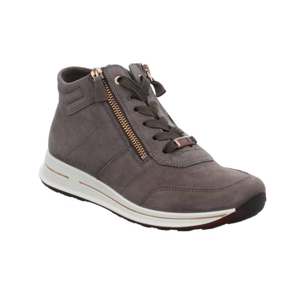 Bild 1 - ARA Comfort-Mid Cut Sneaker Grau Leder mit Wechselfussbett