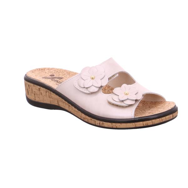 Bild 1 - * Pantolette Beige Leder