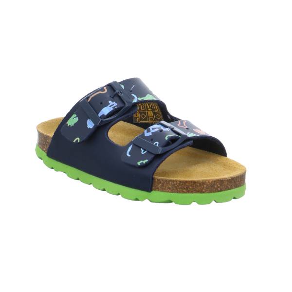 Bild 1 - BIOLife Kinder-Pantolette Blau Lederimitat Unisex