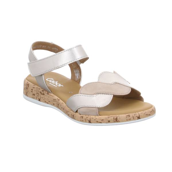 Bild 1 - GABOR Sandalette Beige Leder