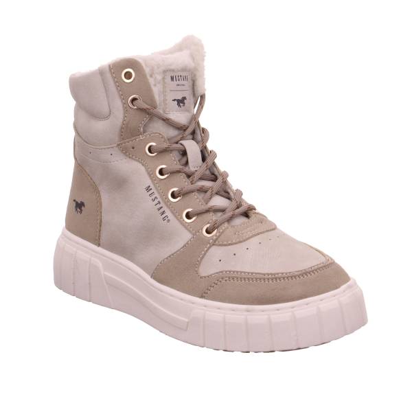 Bild 1 - MUSTANG INTER S.L. Mid Cut Sneaker Offwhite Lederimitat