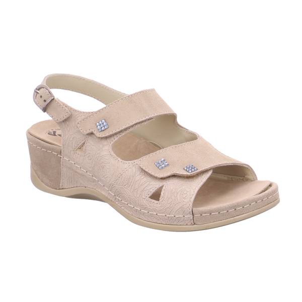 Bild 1 - MUBB Comfort-Sandalette Beige Leder mit Wechselfussbett