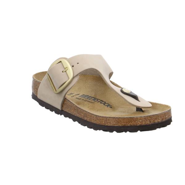 Bild 1 - BIRKENSTOCK Bio-Zehentrenner Beige Leder