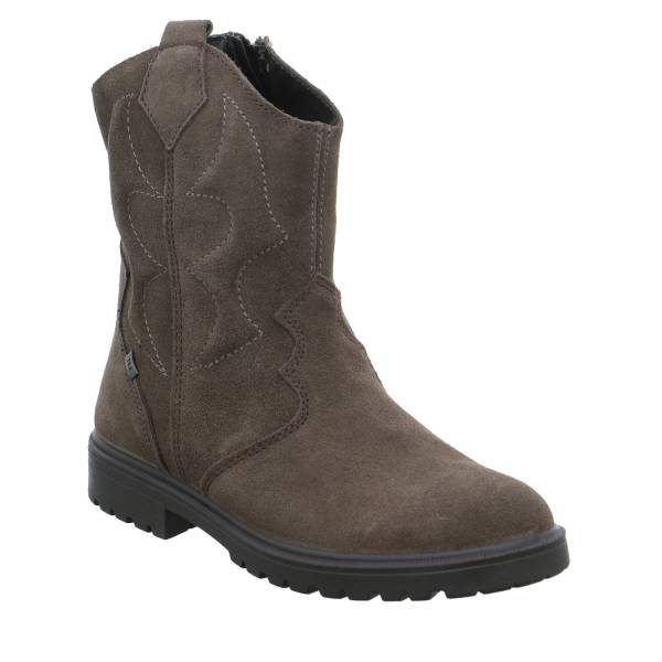 Bild 1 - SCHUHENGEL Mädchen-Winter-Bottine Taupe Leder Stiefelette